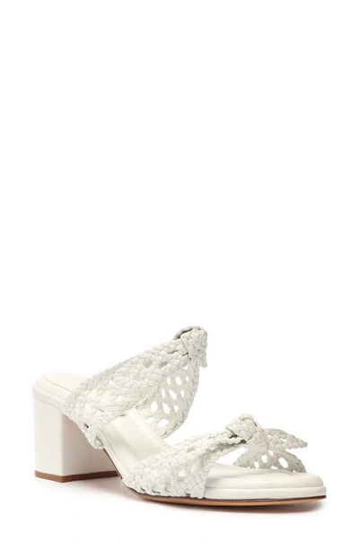 Shop Alexandre Birman Clarita Intreccio Doppia Sandal In White