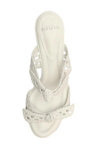 Shop Alexandre Birman Clarita Intreccio Doppia Sandal In White