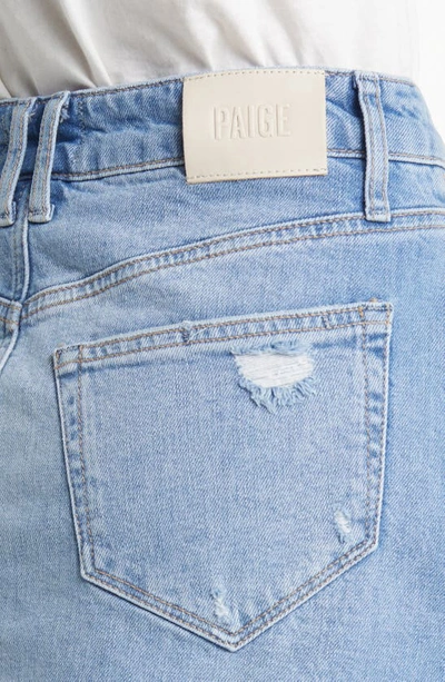 Paige Jessie High-waisted Denim Skirt In Leisha Destructed