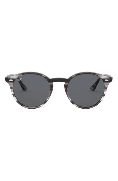 Shop Ray Ban Highstreet 49mm Round Sunglasses In Grey Havana/ Grey Solid