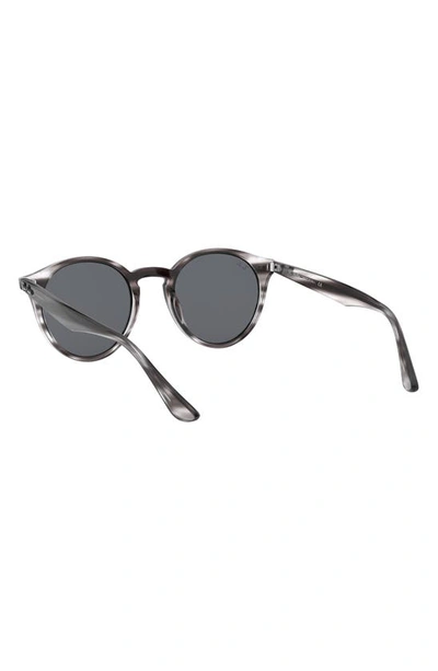 Shop Ray Ban Highstreet 49mm Round Sunglasses In Grey Havana/ Grey Solid