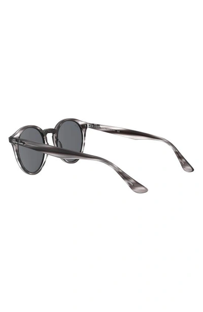Shop Ray Ban Highstreet 49mm Round Sunglasses In Grey Havana/ Grey Solid