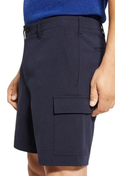 Theory Men's Zaine Neoteric Twill Shorts In Baltic