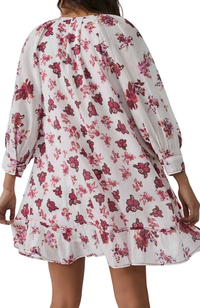 Shop Free People Camella Floral Print Minidress In Ivory Combo