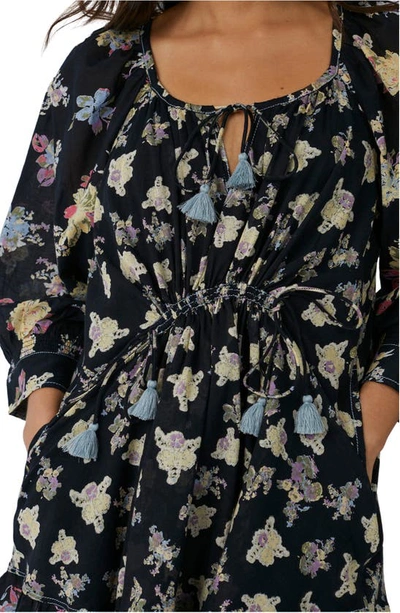 Free People Camella Floral Print Minidress In Black Combo