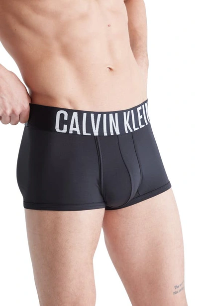 Shop Calvin Klein Assorted 3-pack Intense Power Micro Low Rise Trunks In Black Multi