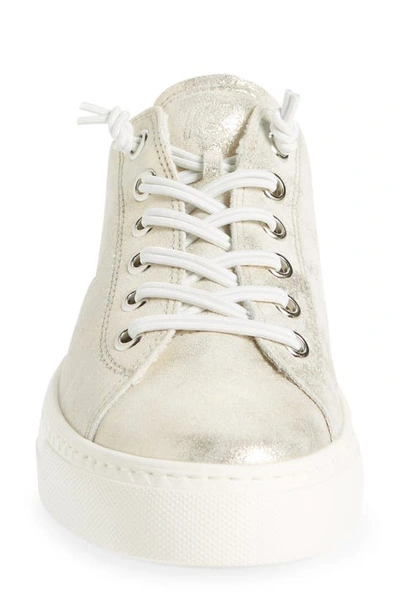 Shop Paul Green Hadley Platform Sneaker In Mineral Metallic