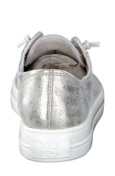Shop Paul Green Hadley Platform Sneaker In Mineral Metallic