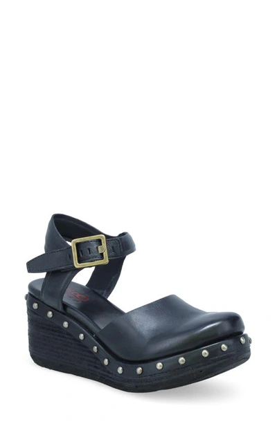 Shop A.s.98 Pietro Studded Wedge Pump In Black