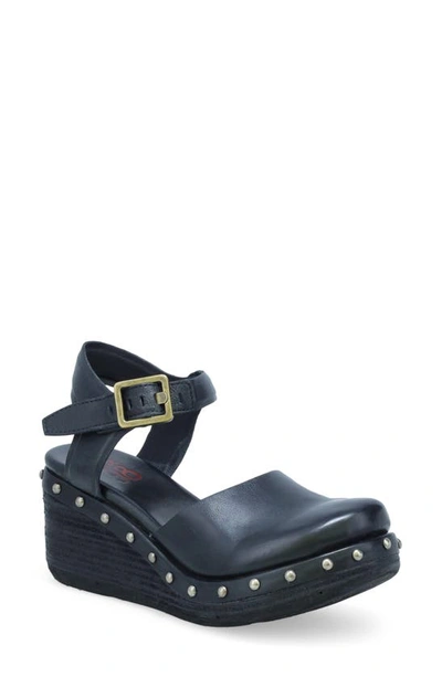 Shop As98 Pietro Studded Wedge Pump In Black