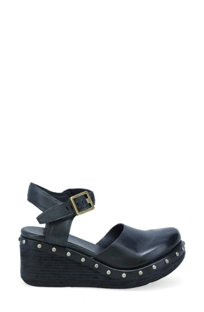 Shop As98 Pietro Studded Wedge Pump In Black