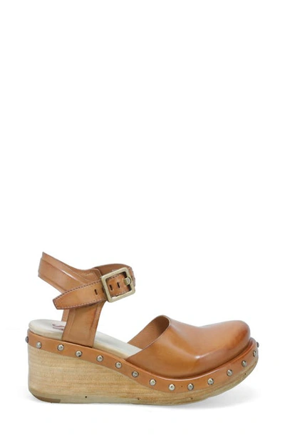 Shop As98 A.s.98 Pietro Studded Wedge Pump In Camel