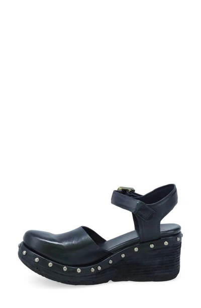 Shop As98 Pietro Studded Wedge Pump In Black