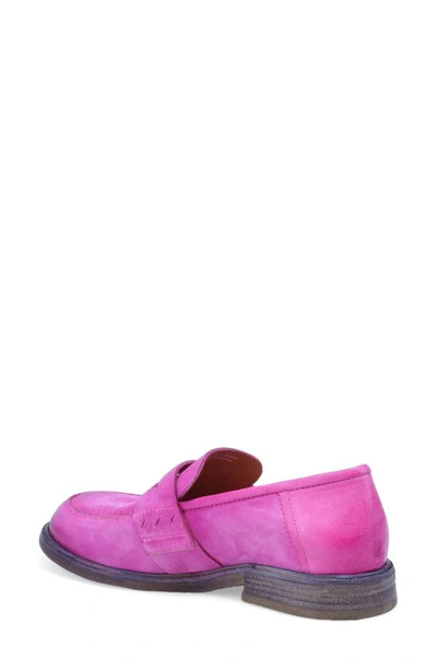A.s.98 Vern Penny Loafer In Fuchsia