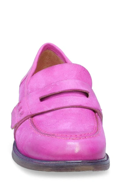 Shop A.s.98 Vern Penny Loafer In Fuchsia