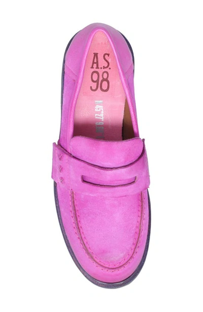 Shop A.s.98 Vern Penny Loafer In Fuchsia