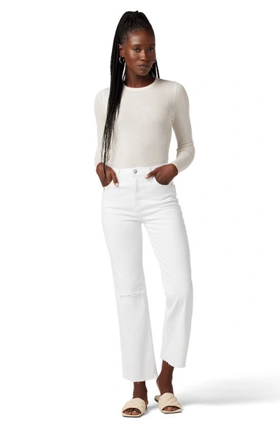 Shop Hudson Remi High Waist Crop Straight Leg Jeans In Dest White Shadow