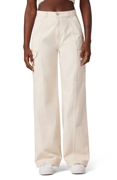 Shop Hudson High Waist Wide Leg Cargo Pants In Great Egret