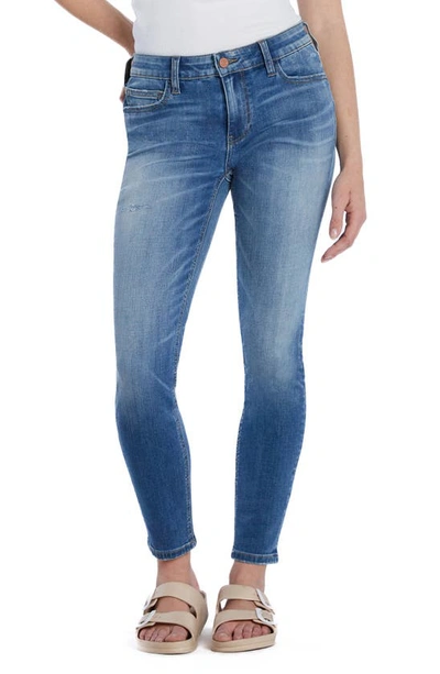 Shop Hint Of Blu Brilliant High Waist Skinny Jeans In Blue Cheer