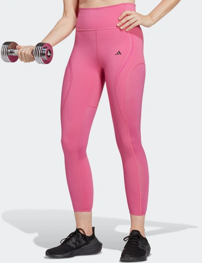 Shop Adidas Originals Adidas Tailored Hiit Luxe Training Leggings In Pink