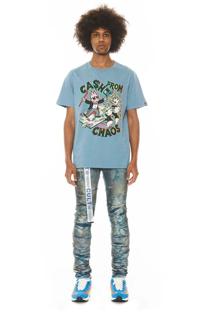 Shop Cult Of Individuality Punk Nomad Distressed Super Skinny Jeans In Kasso