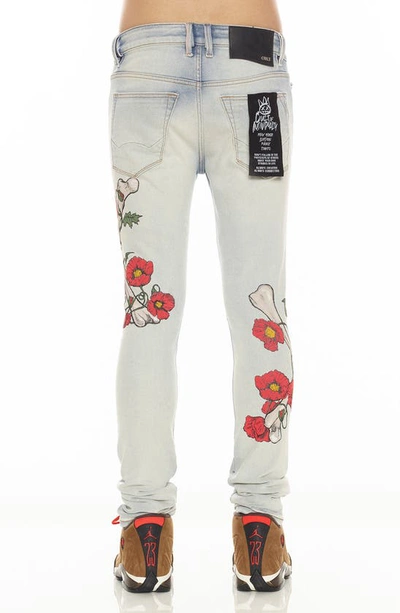 Cult Of Individuality Punk Embroidered Super Skinny Jeans In Poppy
