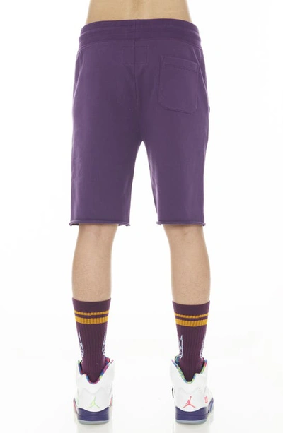 Cult Of Individuality Fleece Sweat Shorts In Acai