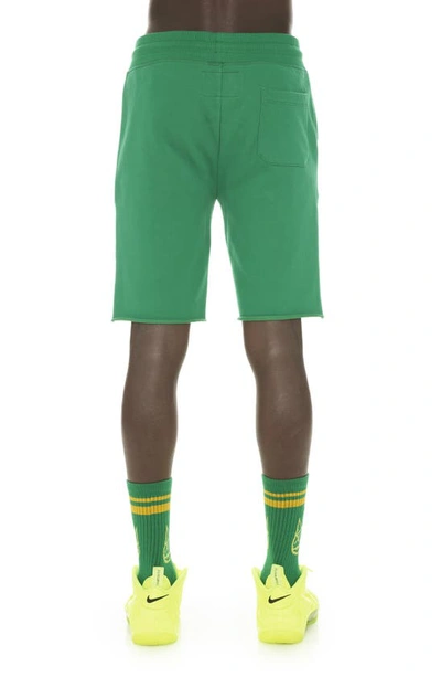Cult Of Individuality Graphic Cotton Sweat Shorts In Kelly Green