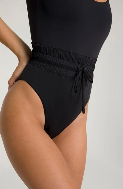 Shop Good American Waist Framer One-piece Swimsuit In Black001