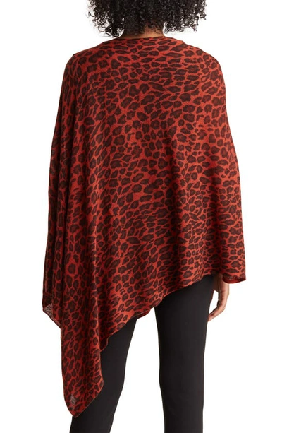 Portolano Animalier Poncho In Cinnamon