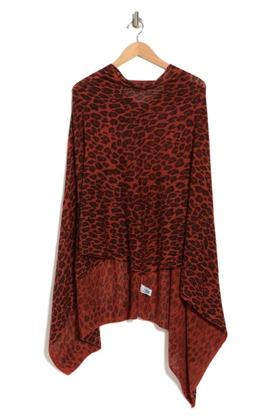 Portolano Animalier Poncho In Cinnamon