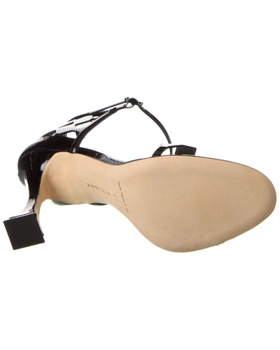Shop Manolo Blahnik Kalun 105 Patent Sandal In Black