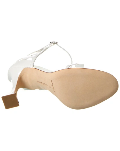 Shop Manolo Blahnik Kalun 105 Patent Sandal In White
