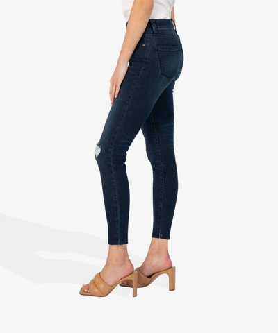 Shop Kut From The Kloth Connie High Rise Fab Ab Ankle Skinny Jean In Dark Wash In Blue