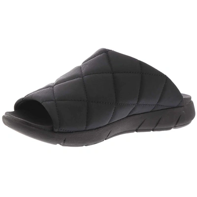 Shop Bearpaw Aubrey Womens Quilted Slip On Slide Sandals In Black
