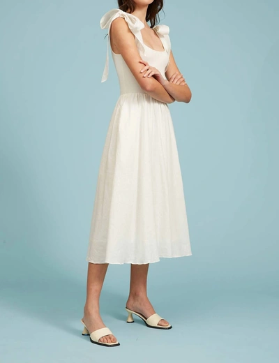 Shop Lucy Paris Briela Tie Tank Dress In Cream In Beige