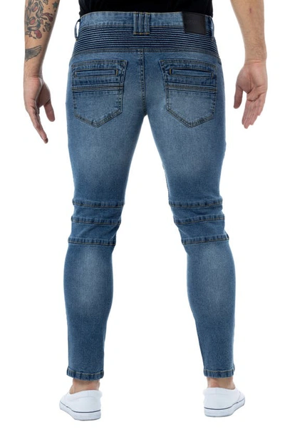 Shop X-ray Xray Classic Moto Jeans In Medium Stone