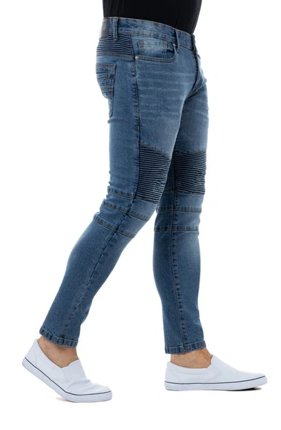 Shop X-ray Xray Classic Moto Jeans In Medium Stone