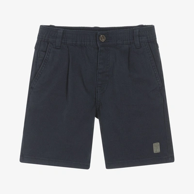 Shop Mayoral Boys Blue Cotton Shorts