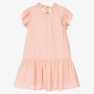 Shop Angel's Face Girls Blush Pink Lace Trim Dress