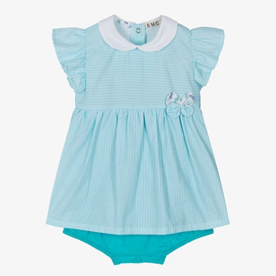 Shop Everything Must Change Baby Girls Blue & White Cotton Dress