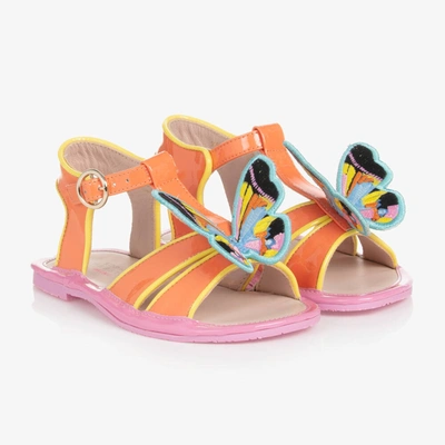 Shop Sophia Webster Mini Girls Orange Butterfly Sandals