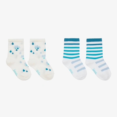 Shop Jacadi Paris Baby Boys White Cotton Socks (2 Pack)