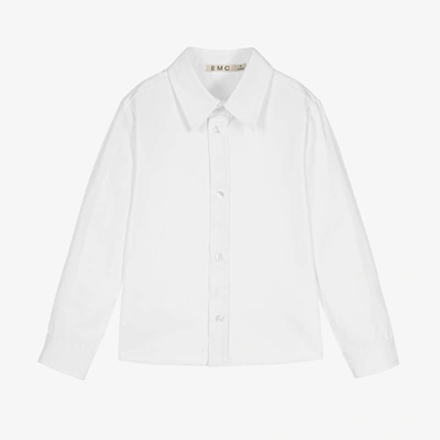 Shop Everything Must Change Boys White Ribbed Cotton Shirt