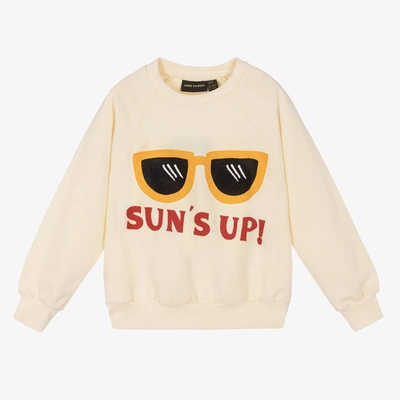 Shop Mini Rodini Ivory Organic Cotton Sun's Up Sweatshirt
