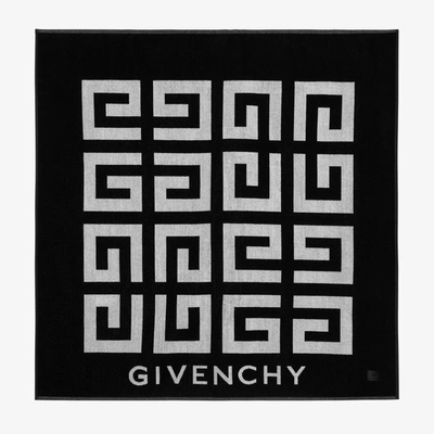Shop Givenchy Boys Black & White 4g Logo Towel (115cm)