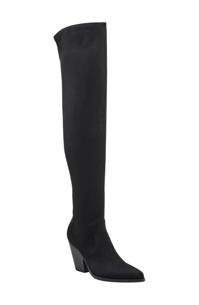 Shop Marc Fisher Ltd Gwyneth Over The Knee Boot In Black