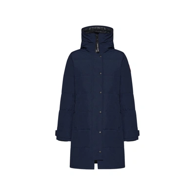 Shop Canada Goose Cotton Padded Parka In Blue
