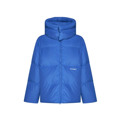 Shop Off-white Quilted Padded Jacket In Blue