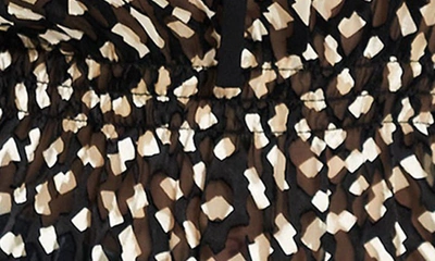 Shop Theory Geo Print Silk Blend Blouse In Black Multi